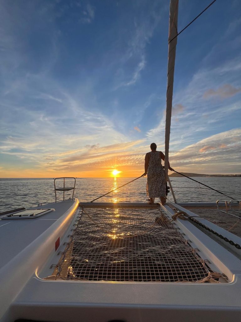 Atardecer desde alquiler de barcos en Lanzarote